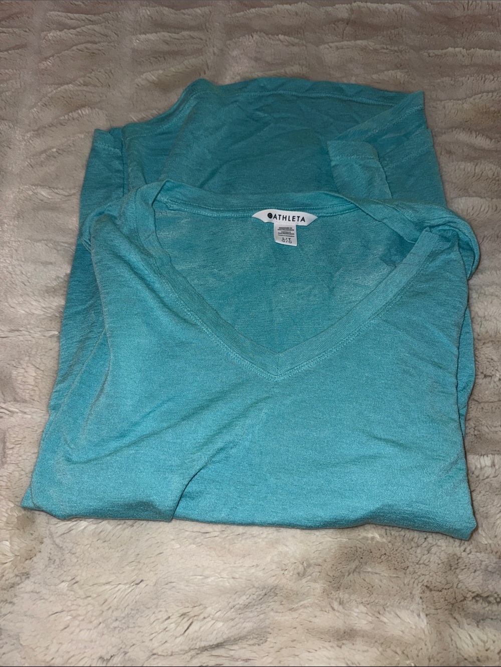 Athleta V-Neck Short Sleeve Tee in Aqua - Picture 6 of 6